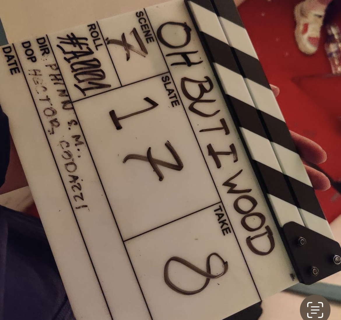 Clapperboard of "Oh, but they would"